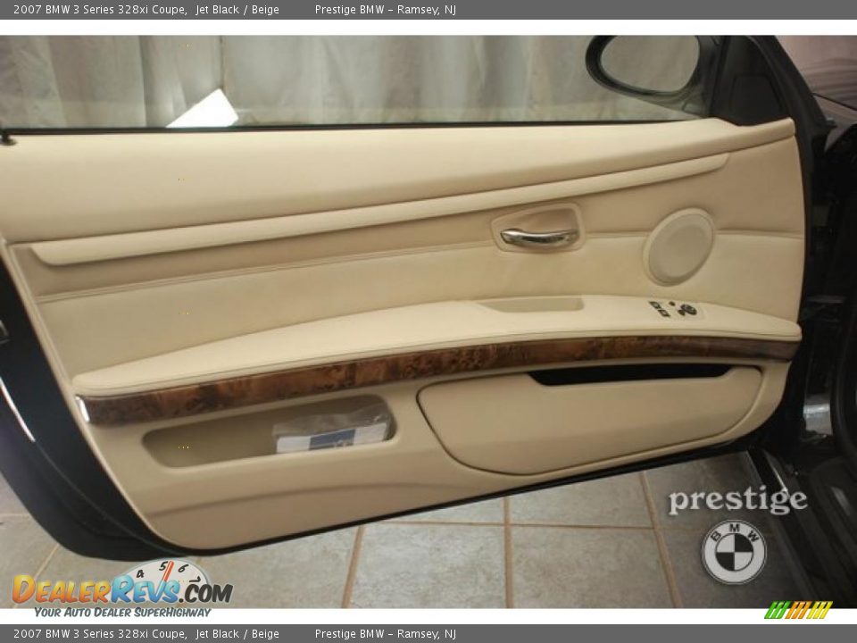 2007 BMW 3 Series 328xi Coupe Jet Black / Beige Photo #10