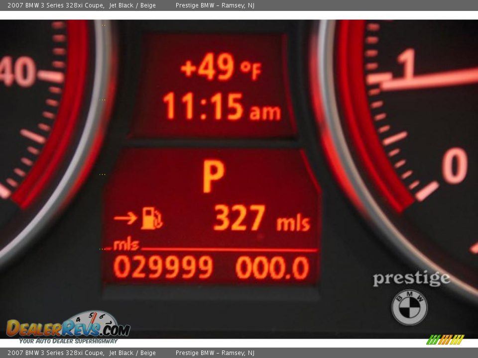 2007 BMW 3 Series 328xi Coupe Jet Black / Beige Photo #13
