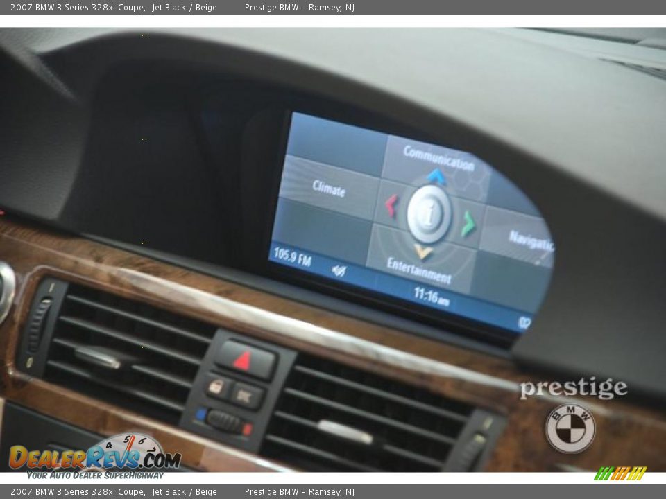 2007 BMW 3 Series 328xi Coupe Jet Black / Beige Photo #15