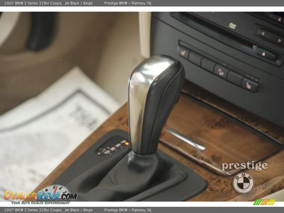2007 BMW 3 Series 328xi Coupe Jet Black / Beige Photo #17