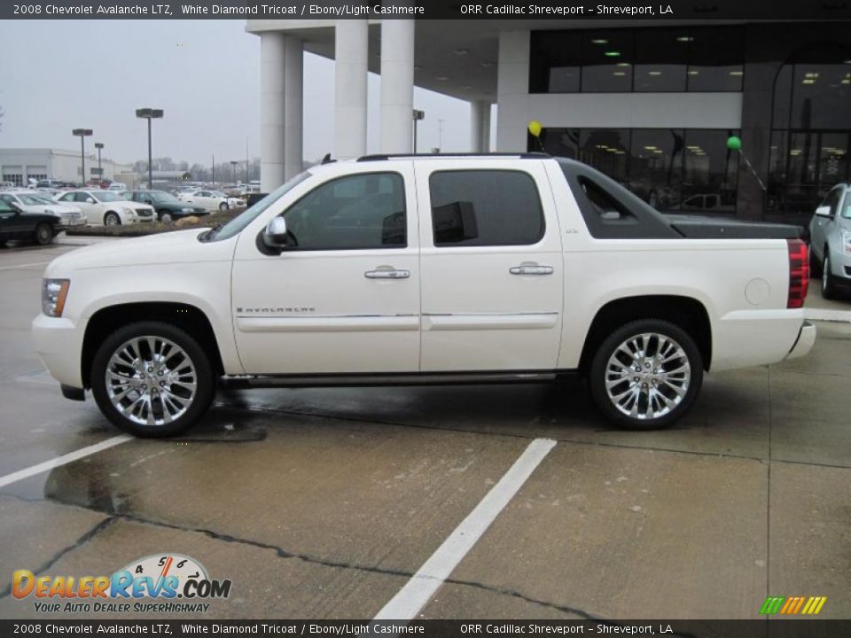 2008 Chevrolet Avalanche LTZ White Diamond Tricoat / Ebony/Light Cashmere Photo #3