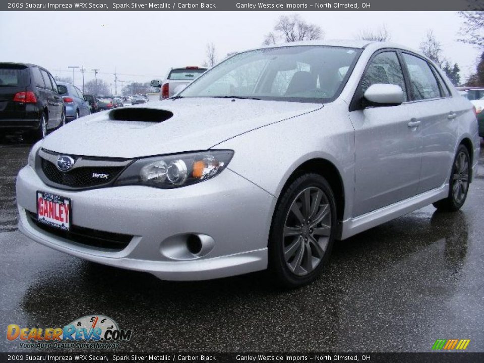 2009 Subaru Impreza WRX Sedan Spark Silver Metallic / Carbon Black Photo #1