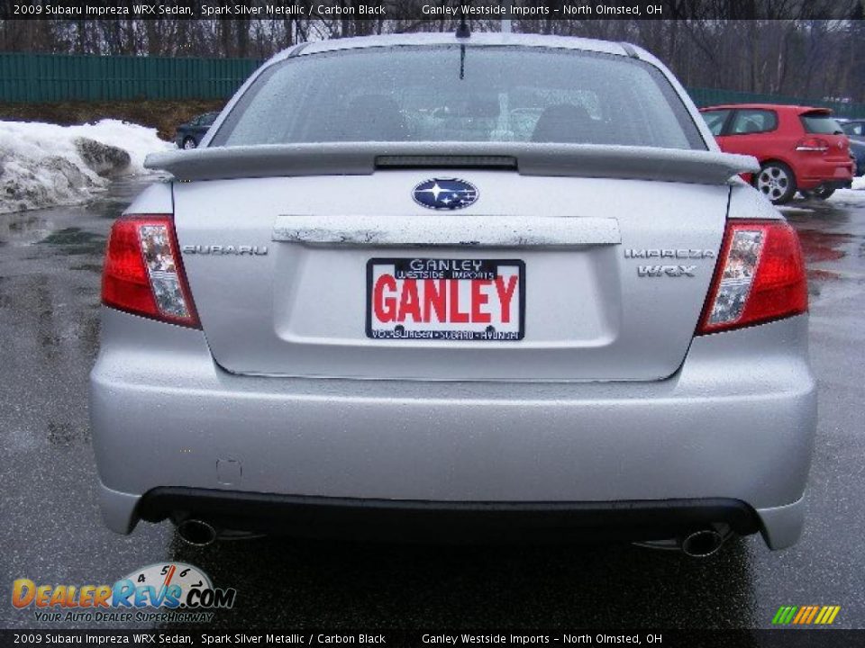 2009 Subaru Impreza WRX Sedan Spark Silver Metallic / Carbon Black Photo #4