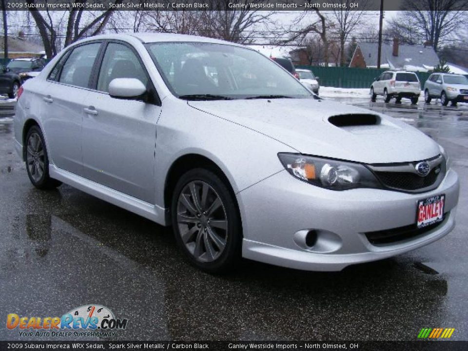 2009 Subaru Impreza WRX Sedan Spark Silver Metallic / Carbon Black Photo #7