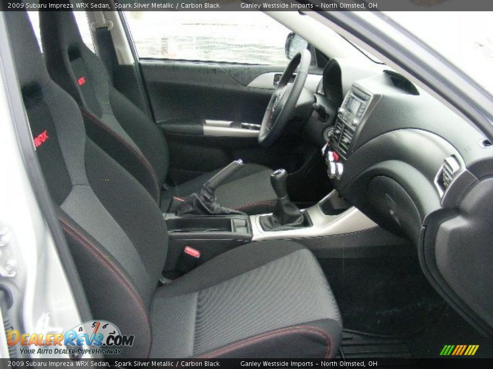 2009 Subaru Impreza WRX Sedan Spark Silver Metallic / Carbon Black Photo #13