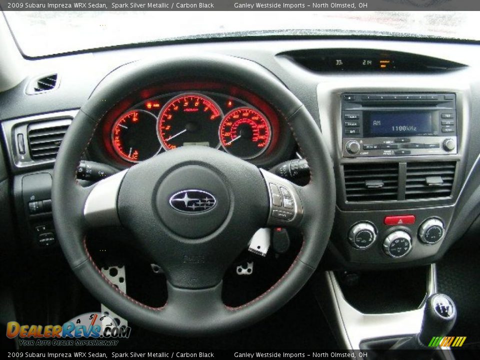 2009 Subaru Impreza WRX Sedan Spark Silver Metallic / Carbon Black Photo #14