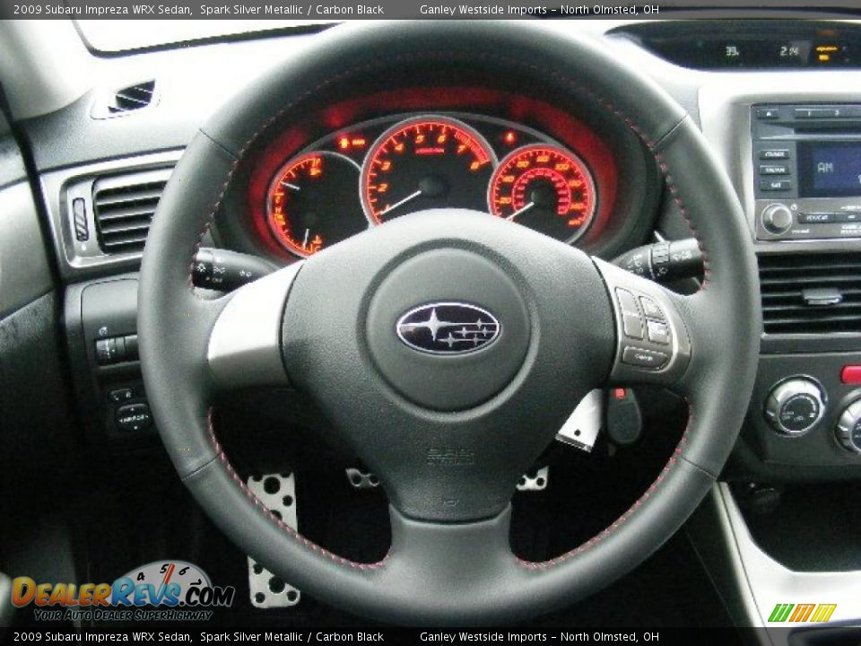 2009 Subaru Impreza WRX Sedan Spark Silver Metallic / Carbon Black Photo #15