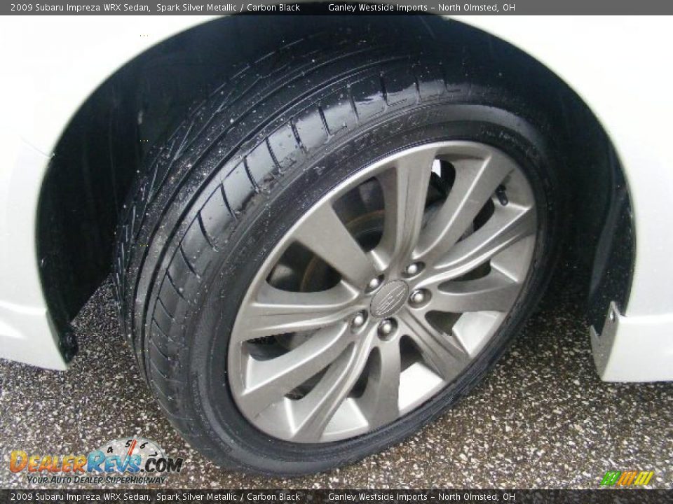 2009 Subaru Impreza WRX Sedan Spark Silver Metallic / Carbon Black Photo #23