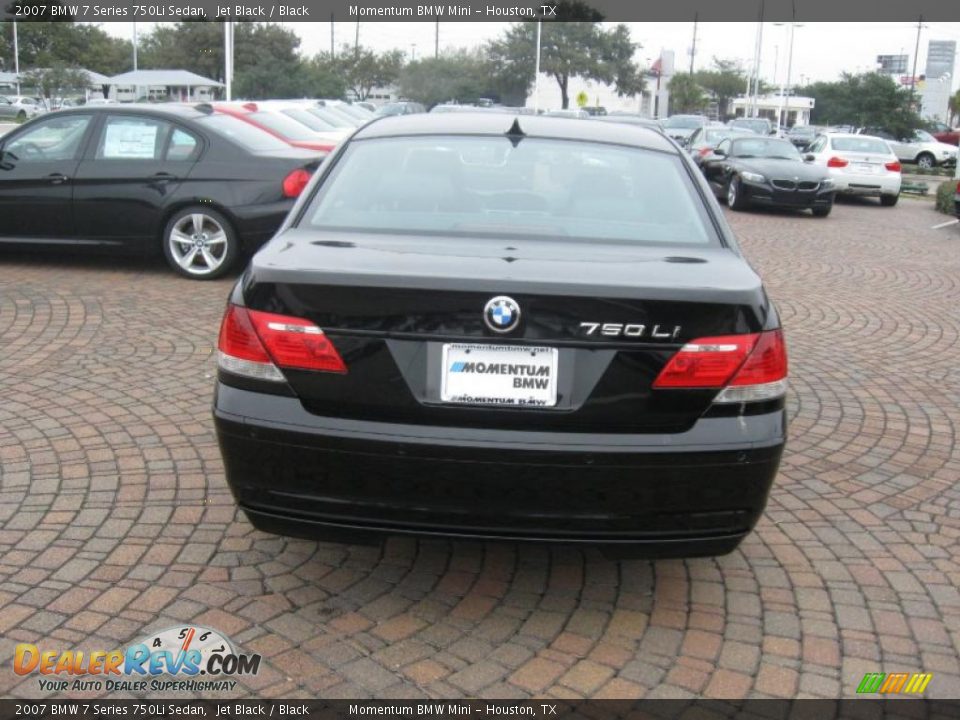 2007 BMW 7 Series 750Li Sedan Jet Black / Black Photo #6