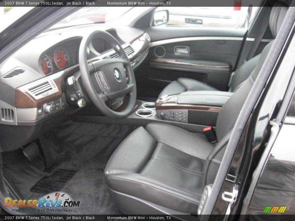 2007 BMW 7 Series 750Li Sedan Jet Black / Black Photo #13