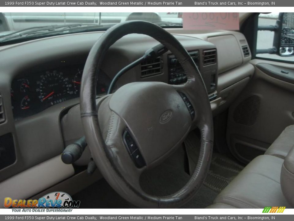 1999 Ford F350 Super Duty Lariat Crew Cab Dually Woodland Green Metallic / Medium Prairie Tan Photo #24