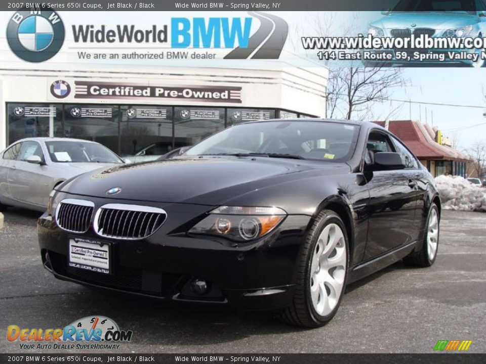 2007 BMW 6 Series 650i Coupe Jet Black / Black Photo #1