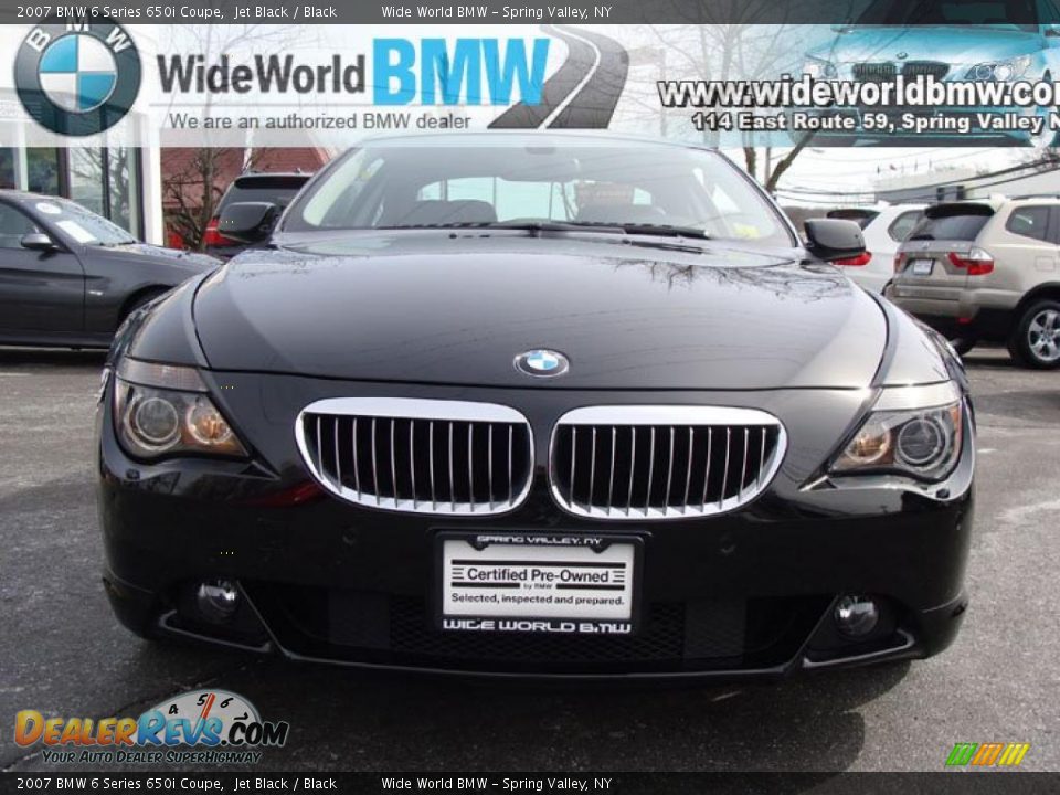 2007 BMW 6 Series 650i Coupe Jet Black / Black Photo #2