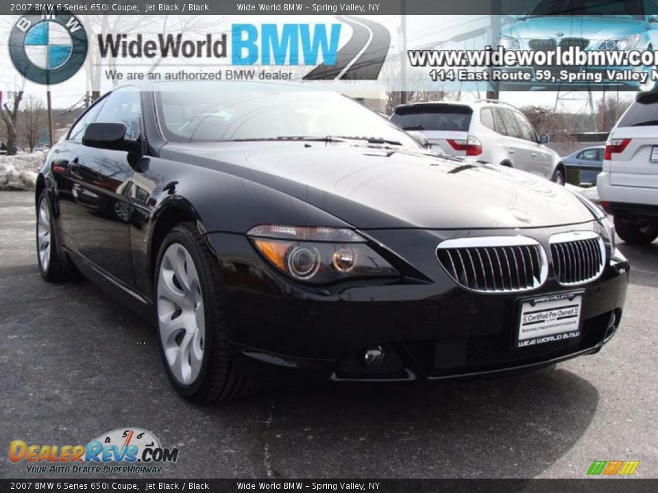 2007 BMW 6 Series 650i Coupe Jet Black / Black Photo #3