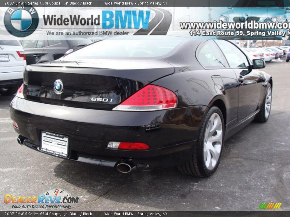 2007 BMW 6 Series 650i Coupe Jet Black / Black Photo #4