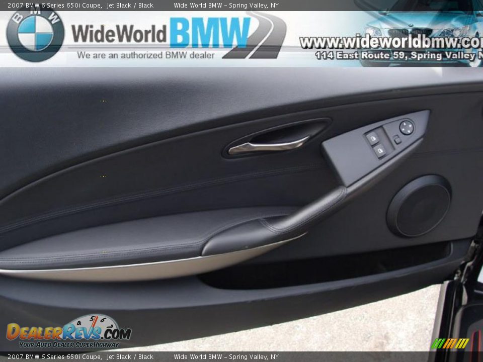 2007 BMW 6 Series 650i Coupe Jet Black / Black Photo #7