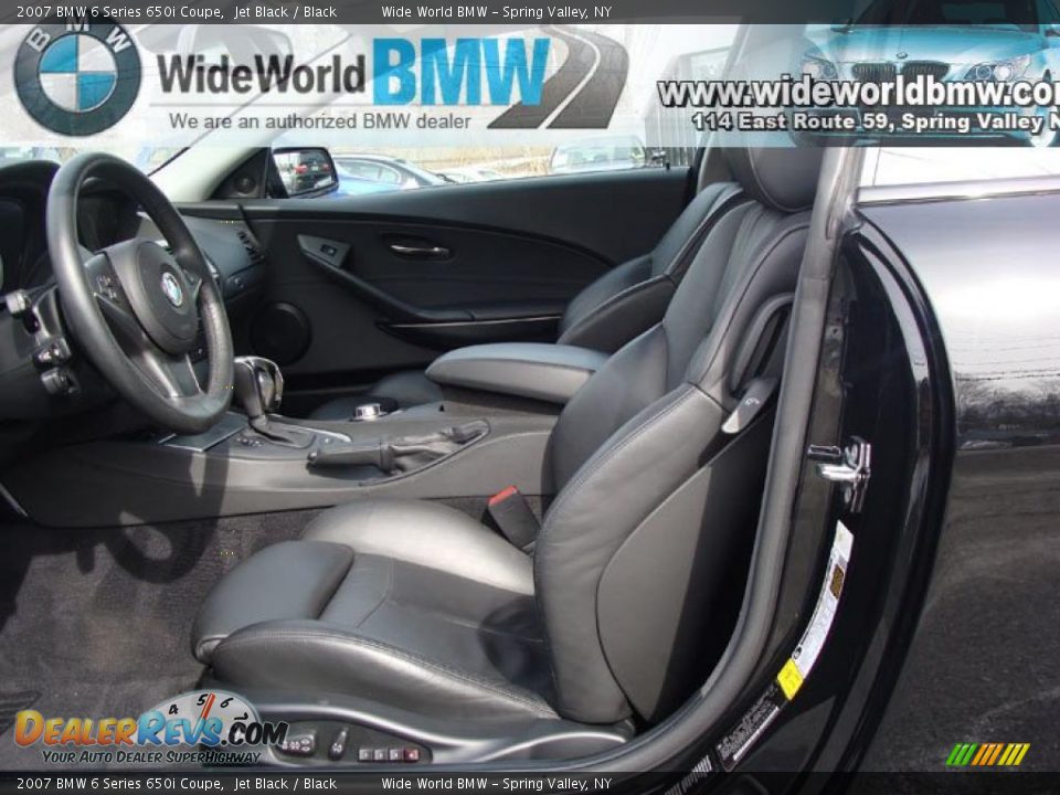 2007 BMW 6 Series 650i Coupe Jet Black / Black Photo #8