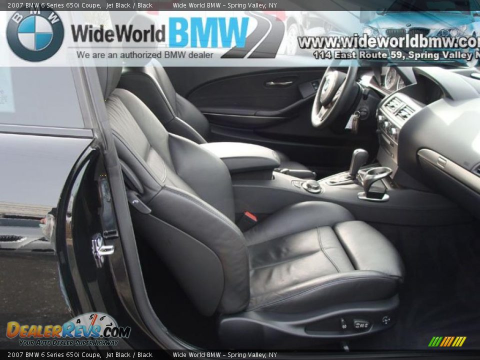 2007 BMW 6 Series 650i Coupe Jet Black / Black Photo #9