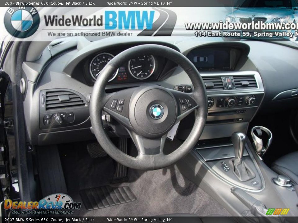 2007 BMW 6 Series 650i Coupe Jet Black / Black Photo #11
