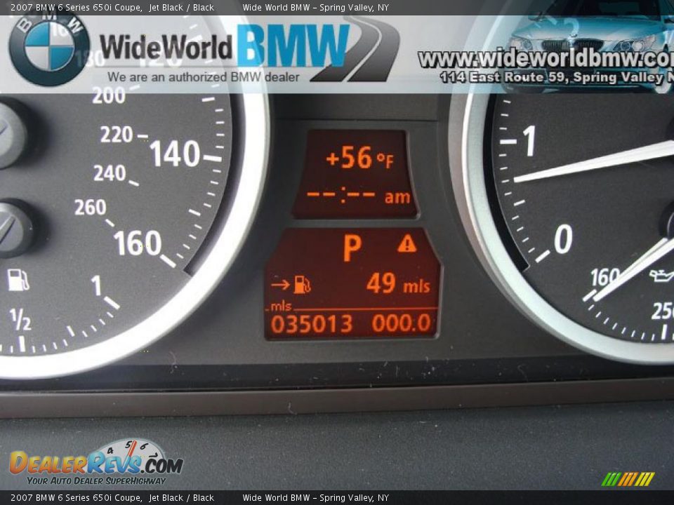 2007 BMW 6 Series 650i Coupe Jet Black / Black Photo #14