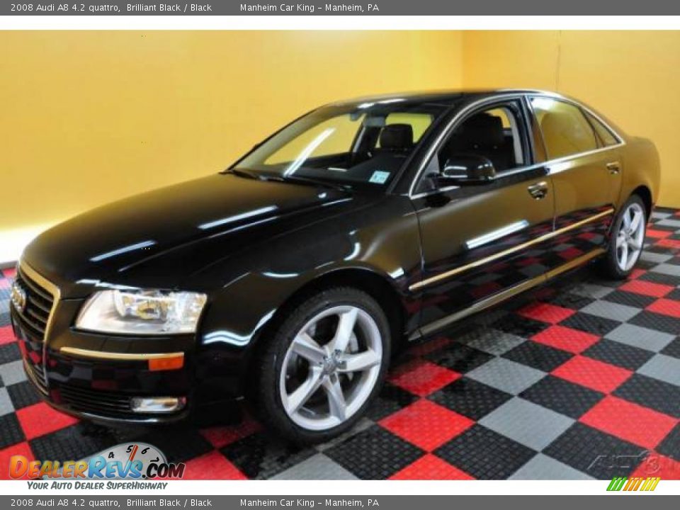 2008 Audi A8 4.2 quattro Brilliant Black / Black Photo #3