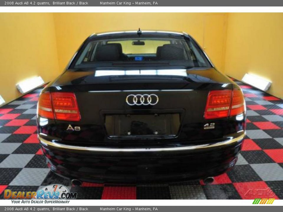 2008 Audi A8 4.2 quattro Brilliant Black / Black Photo #5