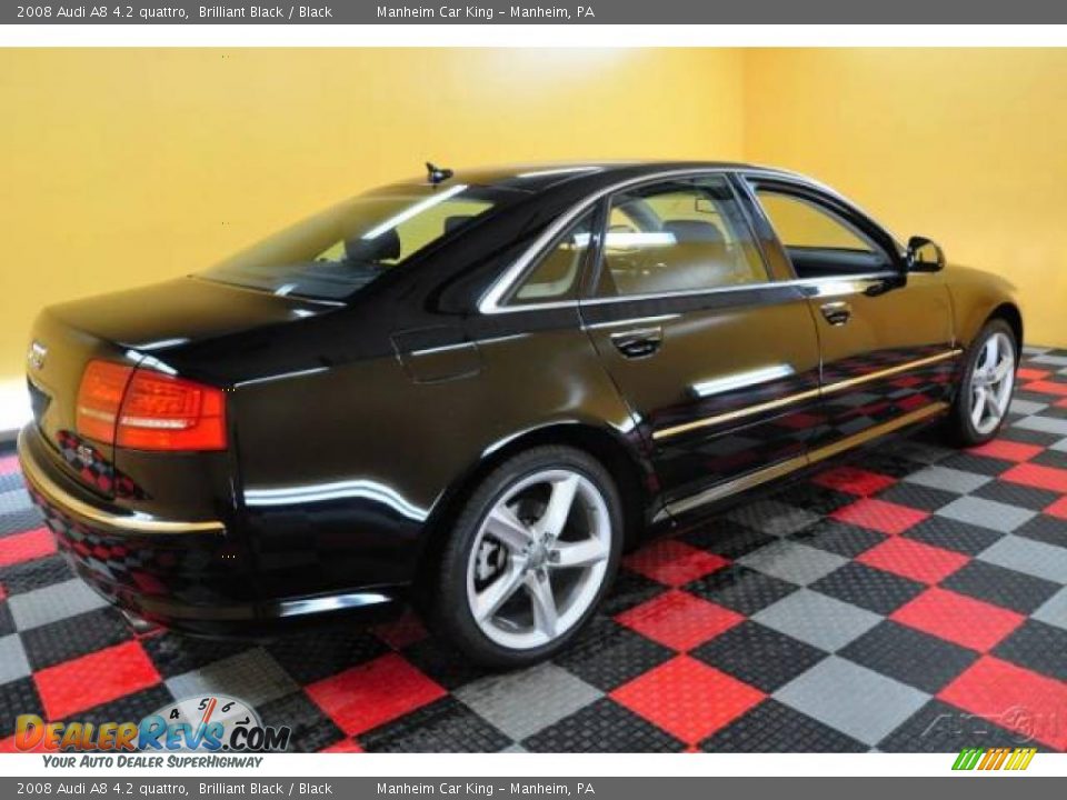 2008 Audi A8 4.2 quattro Brilliant Black / Black Photo #6