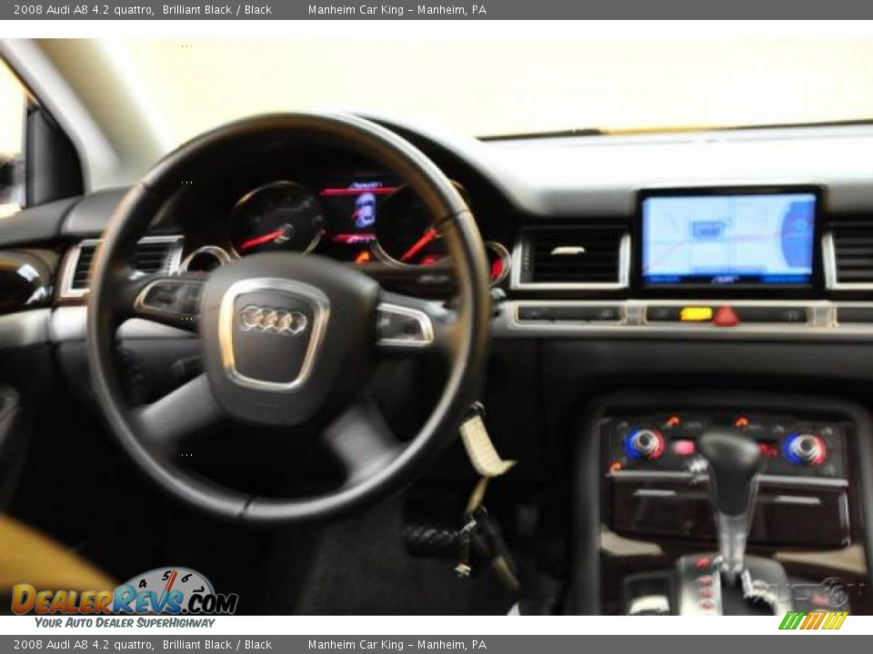 2008 Audi A8 4.2 quattro Brilliant Black / Black Photo #7