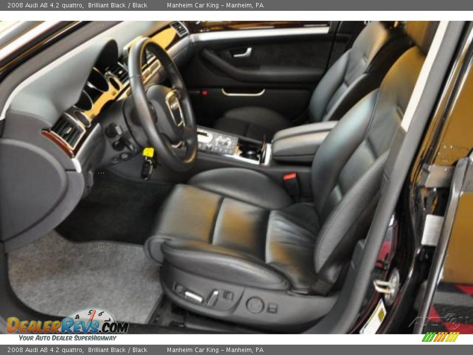 2008 Audi A8 4.2 quattro Brilliant Black / Black Photo #8