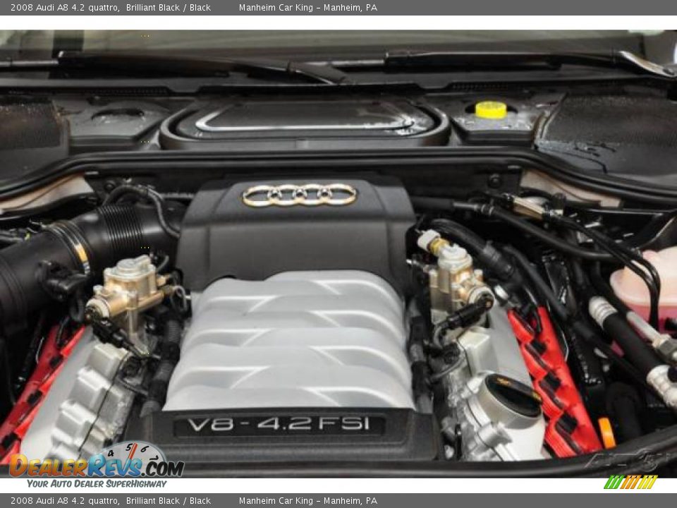 2008 Audi A8 4.2 quattro Brilliant Black / Black Photo #20