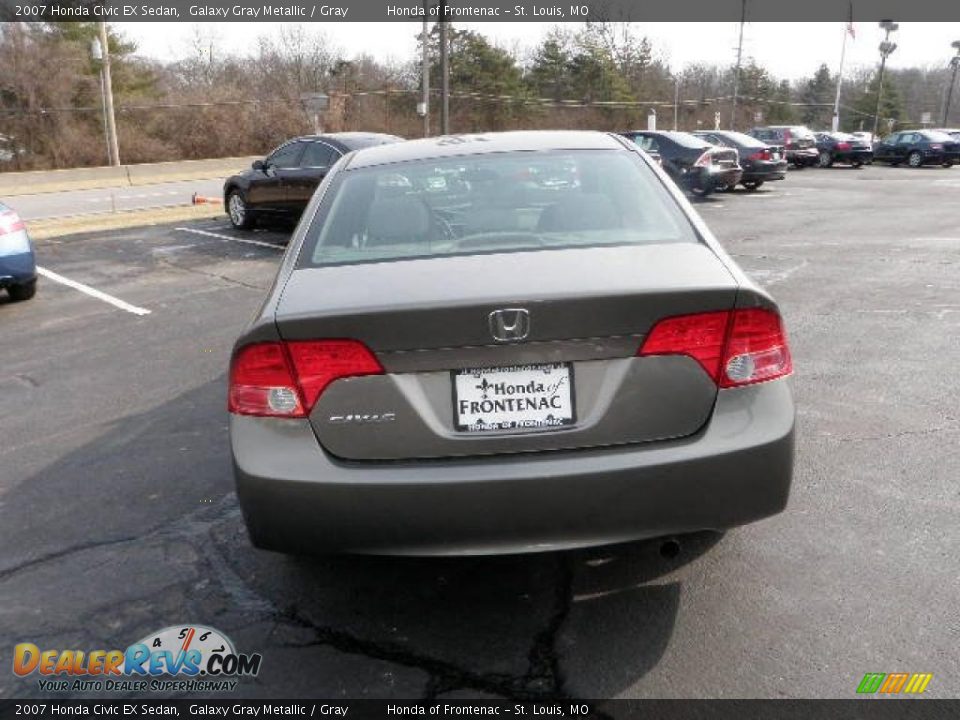 2007 Honda Civic EX Sedan Galaxy Gray Metallic / Gray Photo #3