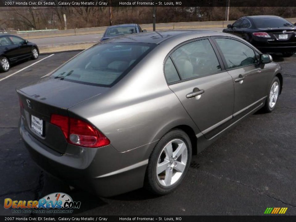2007 Honda Civic EX Sedan Galaxy Gray Metallic / Gray Photo #4