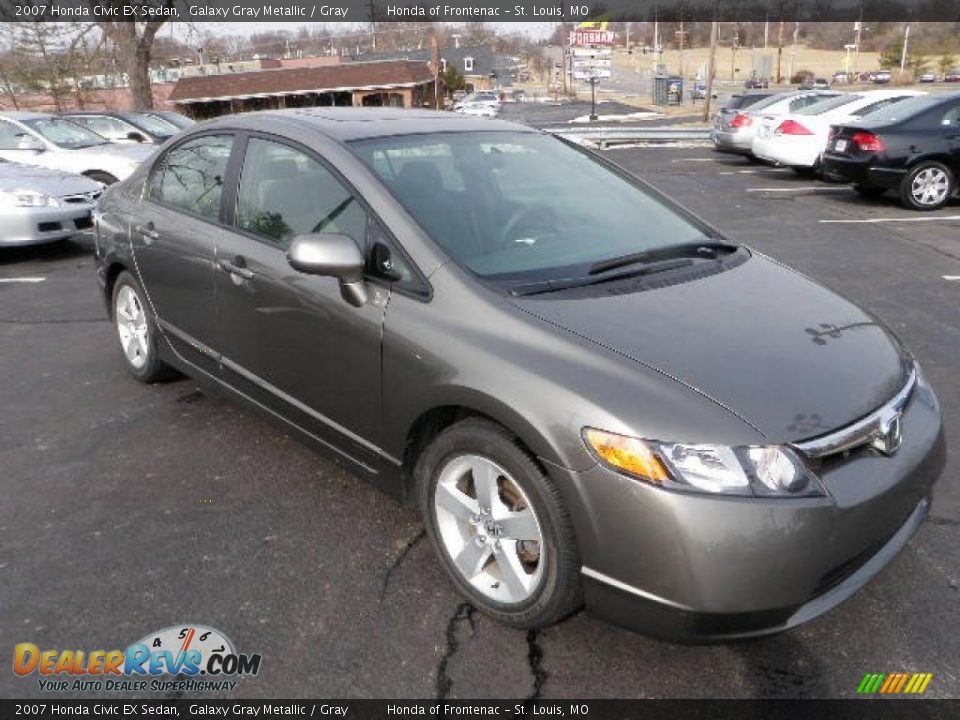 2007 Honda Civic EX Sedan Galaxy Gray Metallic / Gray Photo #6