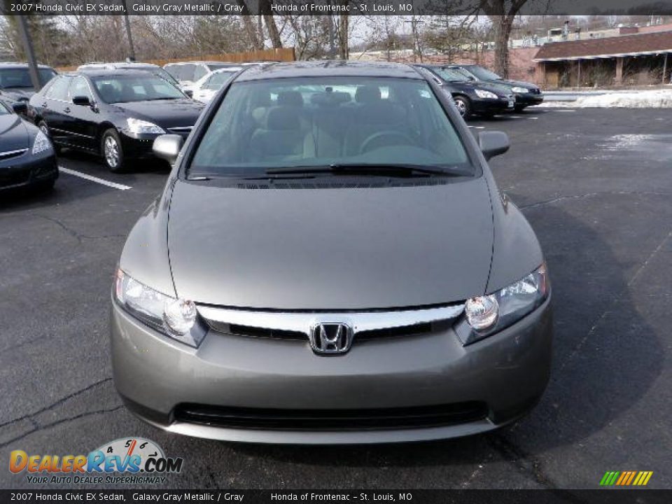 2007 Honda Civic EX Sedan Galaxy Gray Metallic / Gray Photo #7