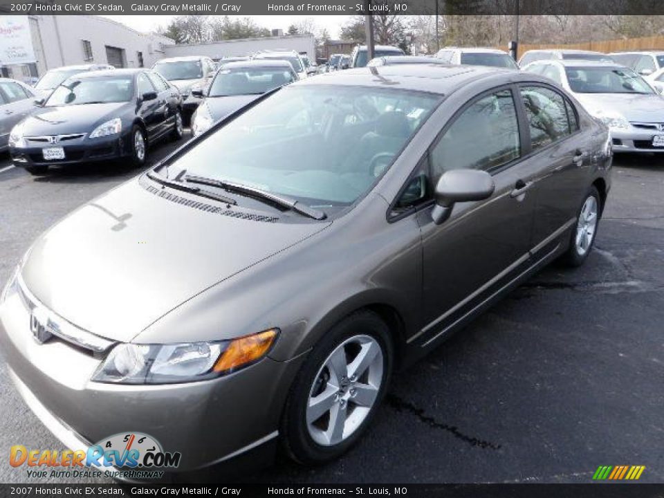 2007 Honda Civic EX Sedan Galaxy Gray Metallic / Gray Photo #8