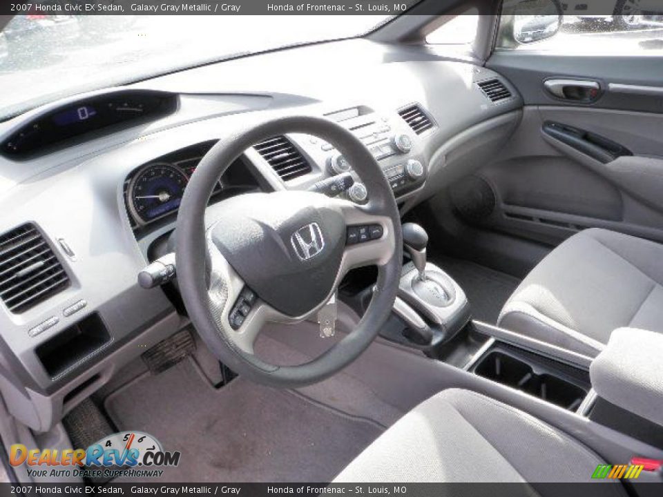 2007 Honda Civic EX Sedan Galaxy Gray Metallic / Gray Photo #12