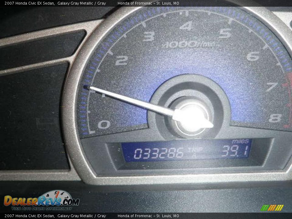 2007 Honda Civic EX Sedan Galaxy Gray Metallic / Gray Photo #13