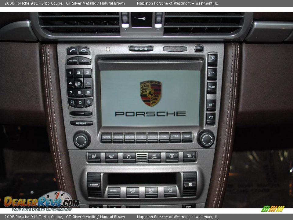 2008 Porsche 911 Turbo Coupe GT Silver Metallic / Natural Brown Photo #13