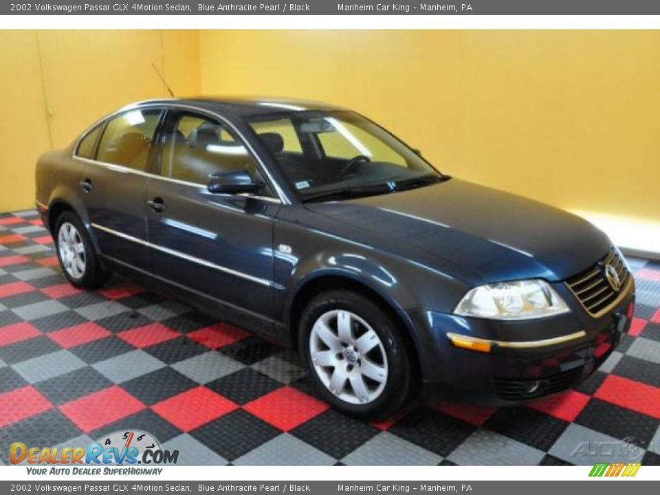 2002 Volkswagen Passat GLX 4Motion Sedan Blue Anthracite Pearl / Black Photo #1