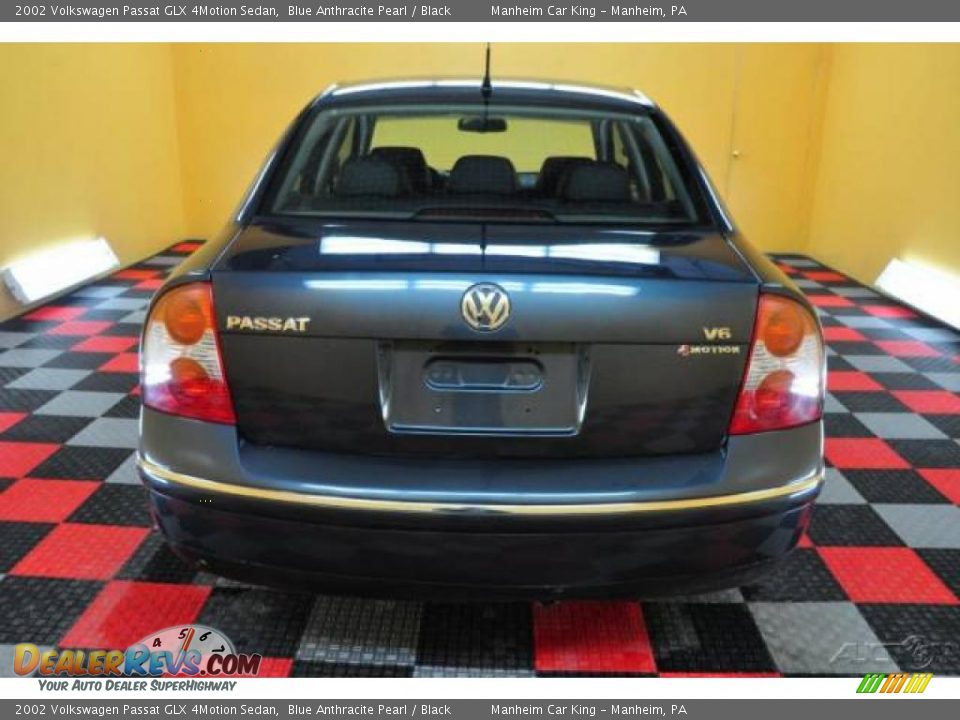 2002 Volkswagen Passat GLX 4Motion Sedan Blue Anthracite Pearl / Black Photo #5