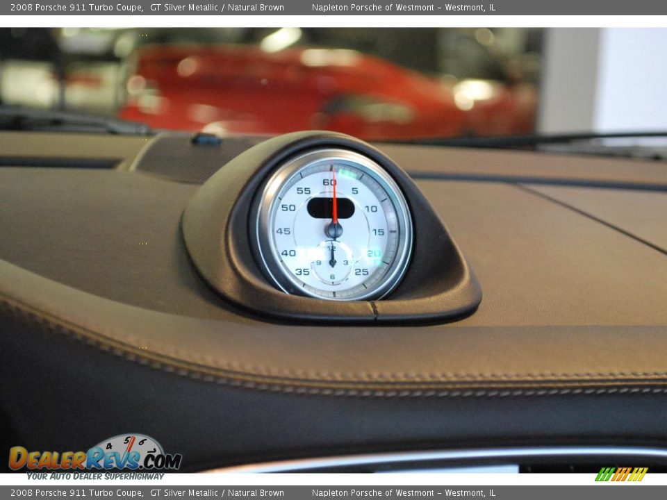 2008 Porsche 911 Turbo Coupe GT Silver Metallic / Natural Brown Photo #30