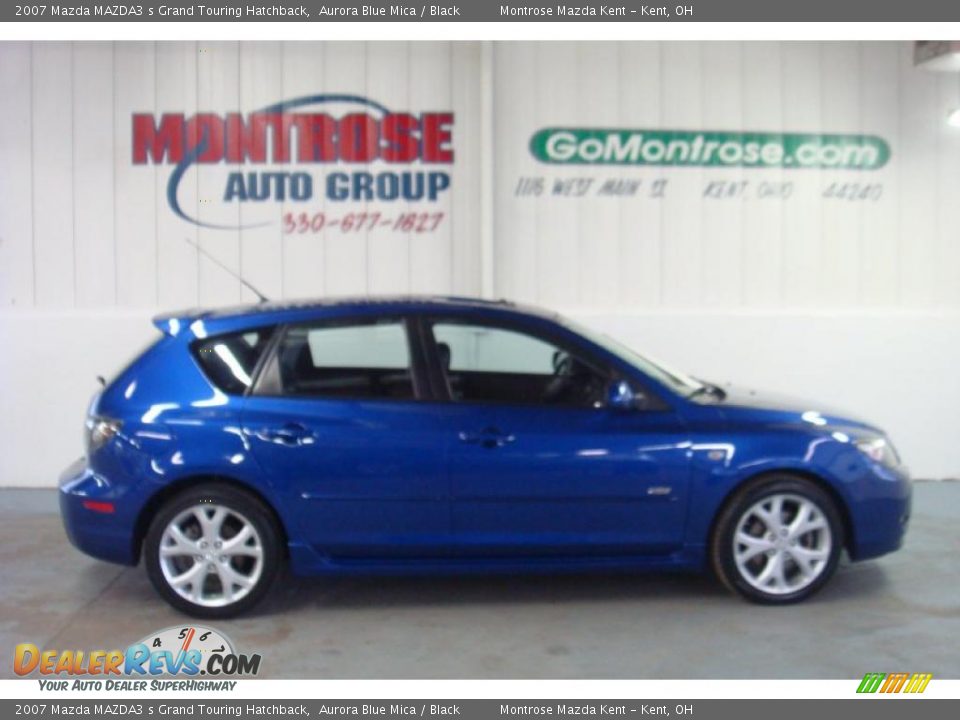 2007 Mazda MAZDA3 s Grand Touring Hatchback Aurora Blue Mica / Black Photo #1