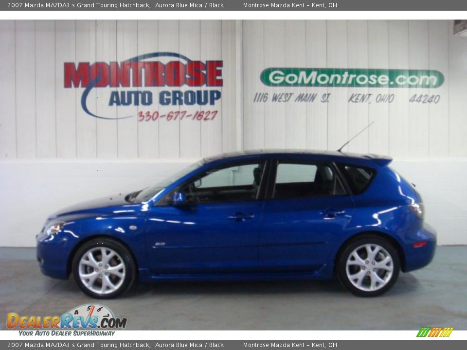 2007 Mazda MAZDA3 s Grand Touring Hatchback Aurora Blue Mica / Black Photo #2
