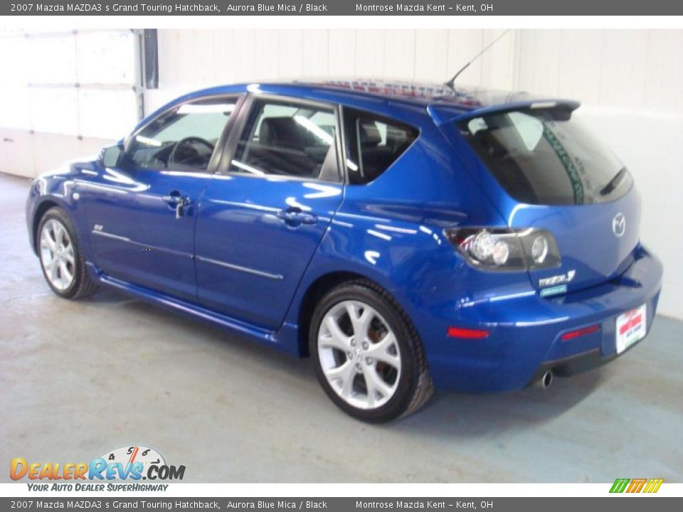 2007 Mazda MAZDA3 s Grand Touring Hatchback Aurora Blue Mica / Black Photo #5
