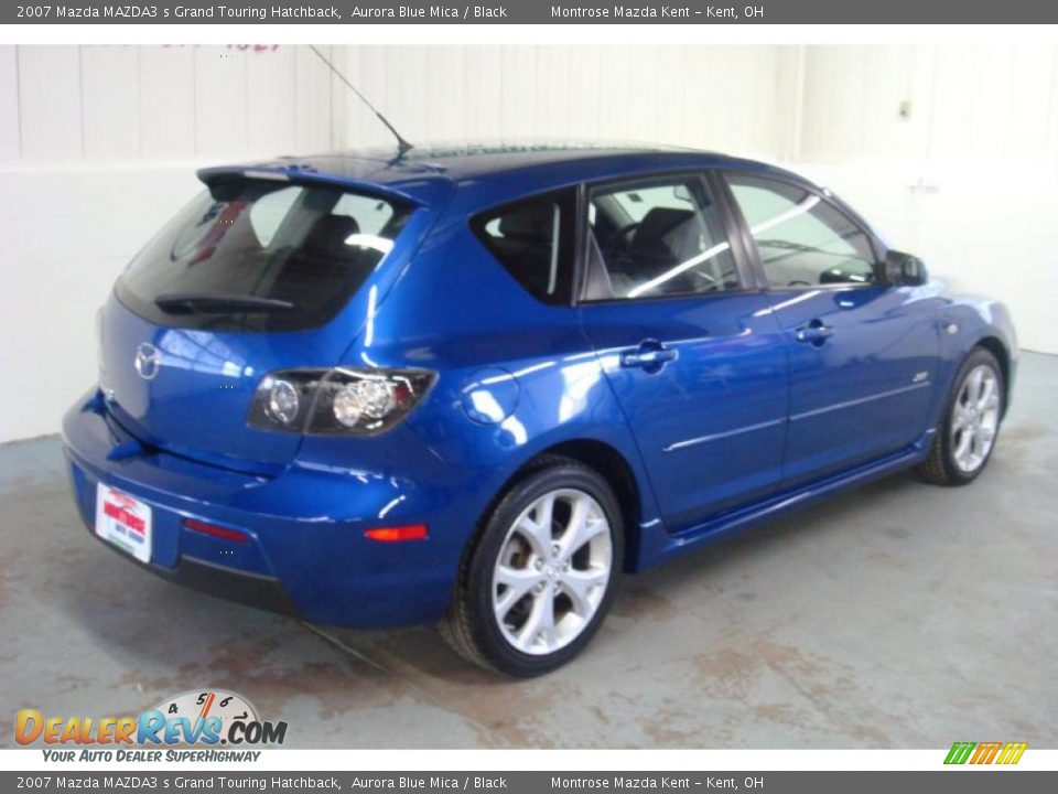 2007 Mazda MAZDA3 s Grand Touring Hatchback Aurora Blue Mica / Black Photo #6