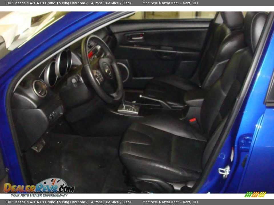 2007 Mazda MAZDA3 s Grand Touring Hatchback Aurora Blue Mica / Black Photo #9