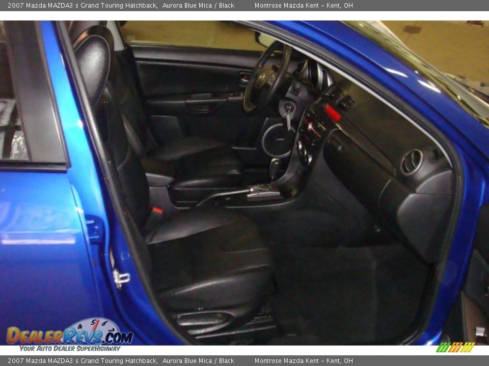 2007 Mazda MAZDA3 s Grand Touring Hatchback Aurora Blue Mica / Black Photo #10