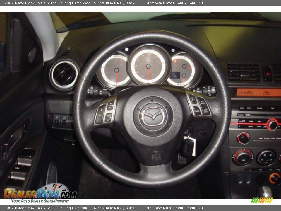 2007 Mazda MAZDA3 s Grand Touring Hatchback Aurora Blue Mica / Black Photo #20