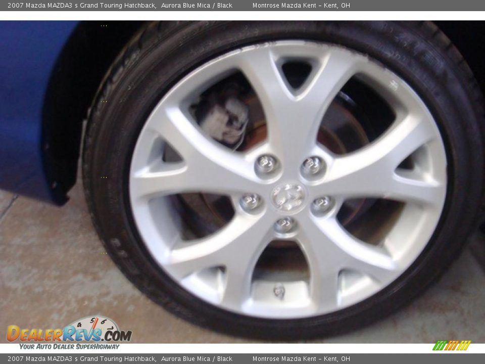 2007 Mazda MAZDA3 s Grand Touring Hatchback Aurora Blue Mica / Black Photo #28