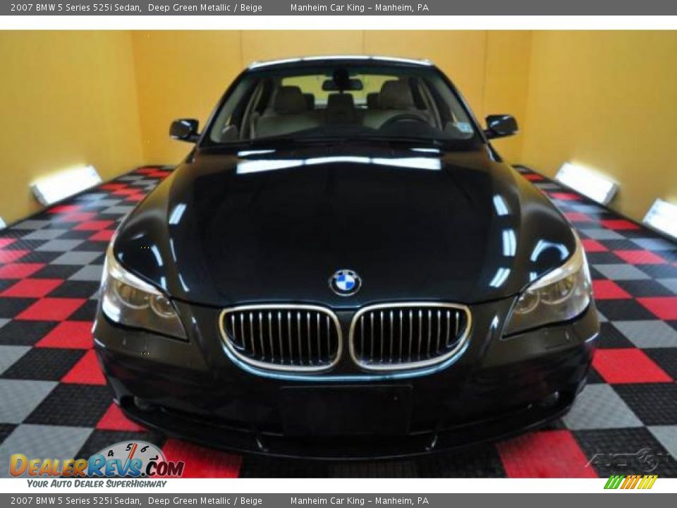 2007 BMW 5 Series 525i Sedan Deep Green Metallic / Beige Photo #2